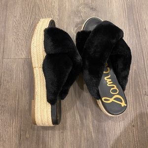 Furry Sam Edelman Slippers